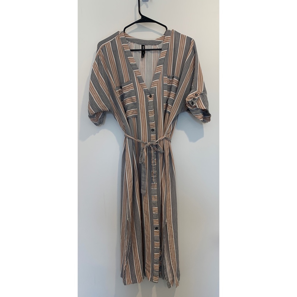 RVCA Midi Button-Up Dress